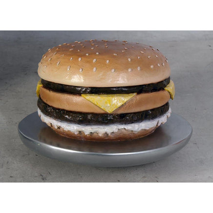Boy Holding Hamburger Life Size Statue - LM Treasures 