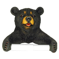 Black Bear Toilet Paper Holder Statue - LM Treasures 