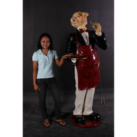 Butler Connoisseur Life Size Restaurant Prop Decor Statue - LM Treasures 
