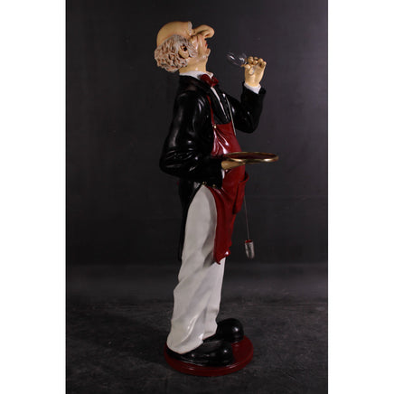 Butler Connoisseur Life Size Restaurant Prop Decor Statue - LM Treasures 