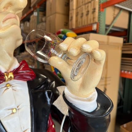 Aged Connoisseur Butler Life Size Statue