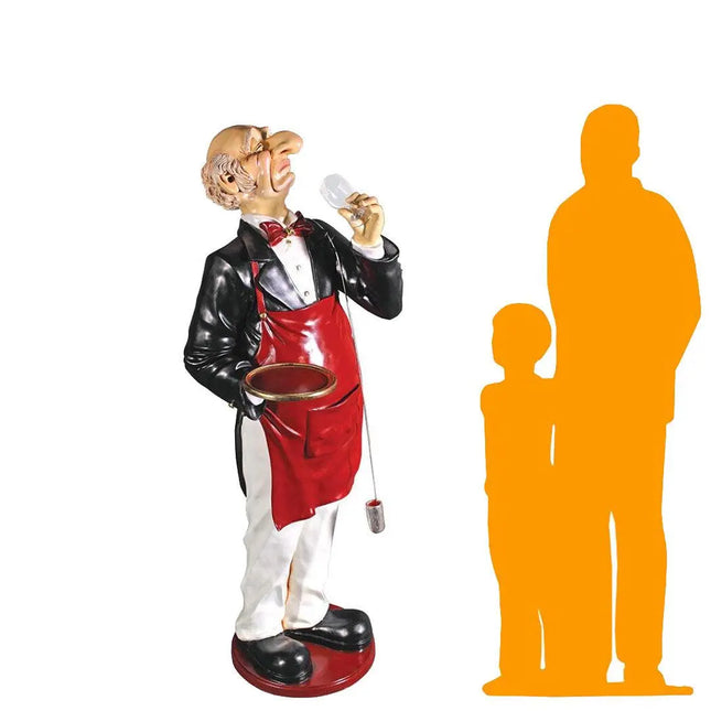 Aged Connoisseur Butler Life Size Statue LM Treasures - H
