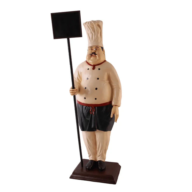 Pizza Chef With Menu Board Over Sized Statue LM Treasures - H