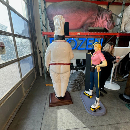 Pizza Chef With Menu Board Over Sized Statue - LM Treasures 