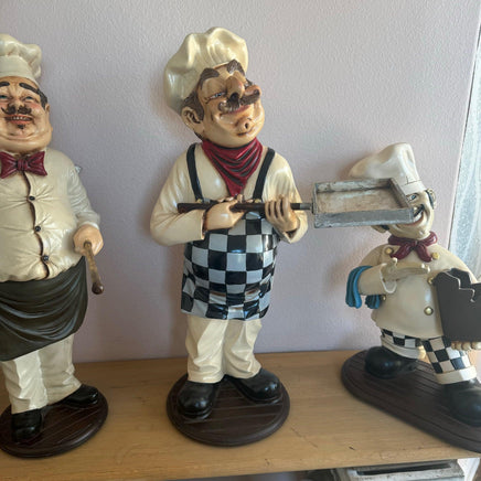 Set of 3 Small Chef Cook Statues - LM Treasures 