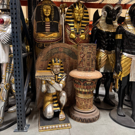 Egyptian Kneeling King Tut Table Life Size Statue LM Treasures - H