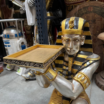 Egyptian Kneeling King Tut Table Life Size Statue LM Treasures - H