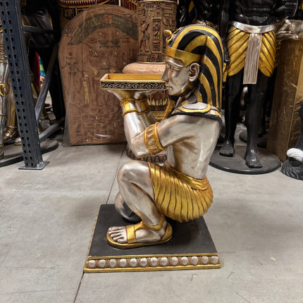 Egyptian Kneeling King Tut Table Life Size Statue LM Treasures - H