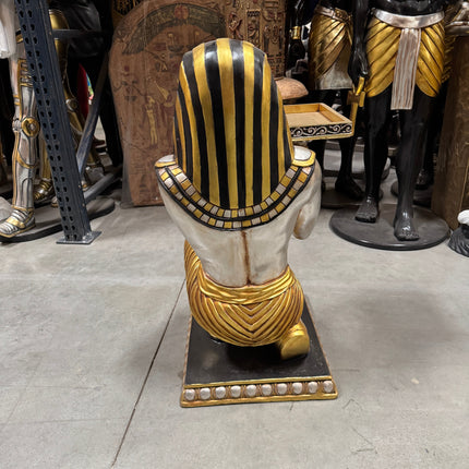 Egyptian Kneeling King Tut Table Life Size Statue LM Treasures - H