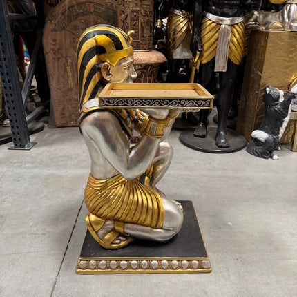 Egyptian Kneeling King Tut Table Life Size Statue LM Treasures - H