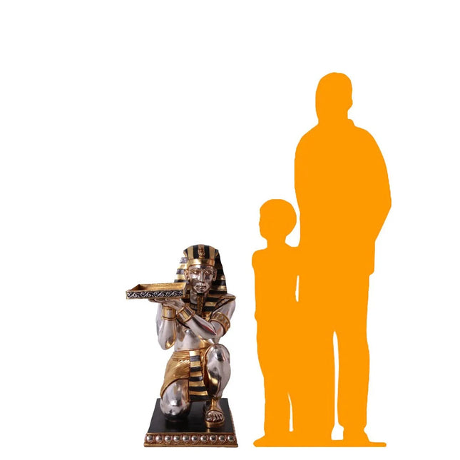 Egyptian Kneeling King Tut Table Life Size Statue LM Treasures - H