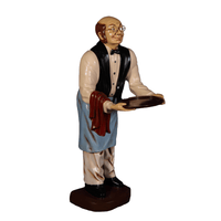 Butler Old Man Prop Restaurant Decor Resin Statue - LM Treasures 