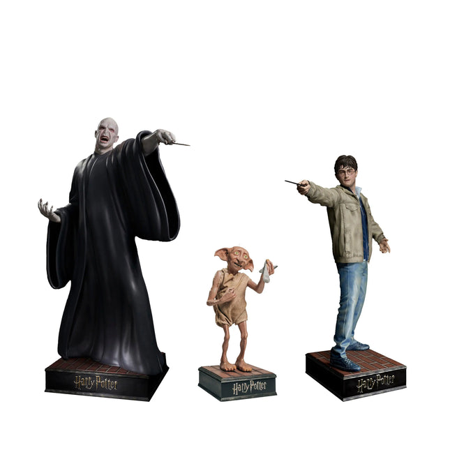 Harry Potter, Voldemort, Dobby Set of 3 Life Size Statues LM Treasures - MM