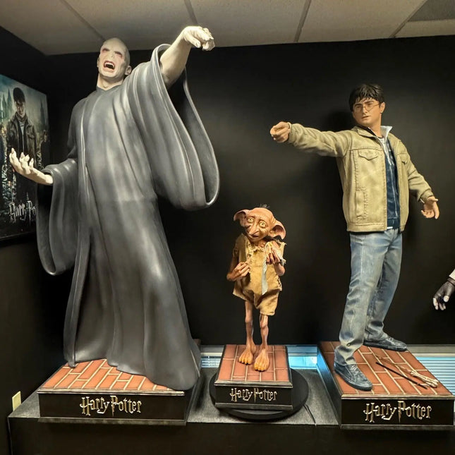 Harry Potter, Voldemort, Dobby Set of 3 Life Size Statues LM Treasures - MM