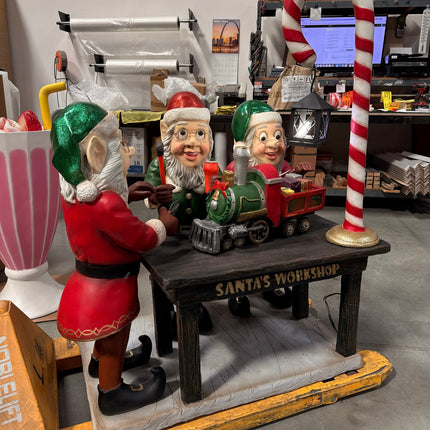 Three Elves in Santa's Workshop Statue LM Treasures - A