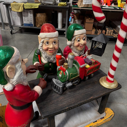 Three Elves in Santa's Workshop Statue LM Treasures - A