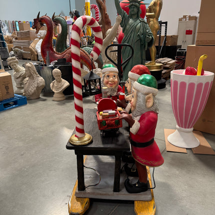 Three Elves in Santa's Workshop Statue LM Treasures - A