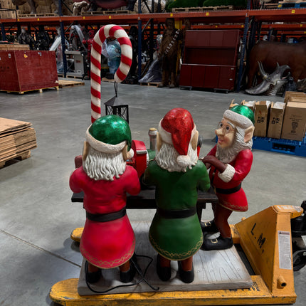 Three Elves in Santa's Workshop Statue LM Treasures - A