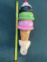 Three Scoop Ice Cream In Hand Over Sized Statue - LM Treasures 