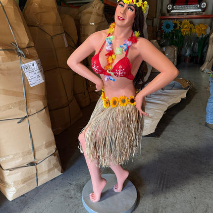 Hawaiian Hula Girl Life Size Statue