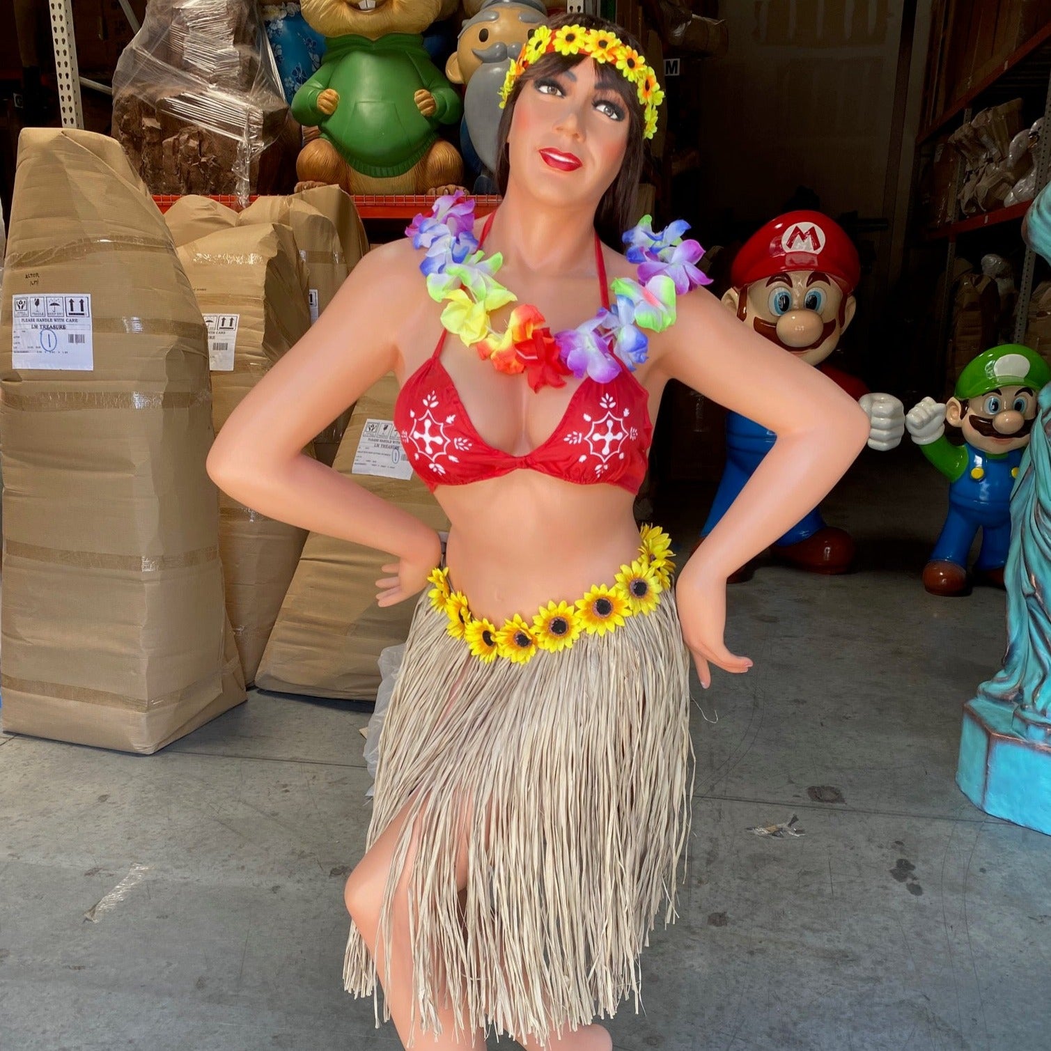 Hawaiian Hula Girl Life Size Statue| LM Treasures