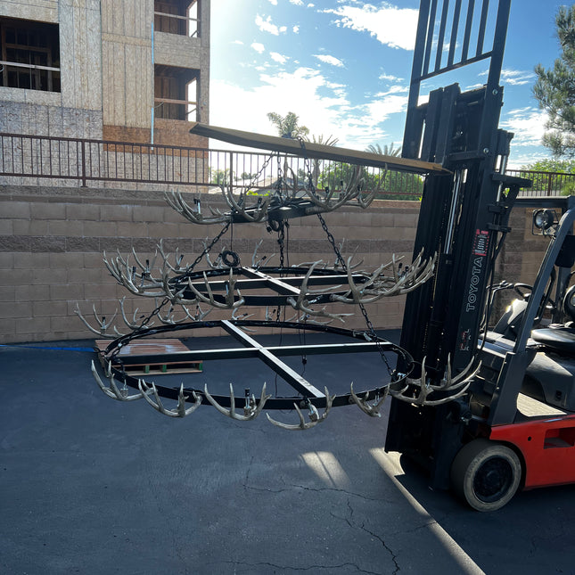 Antler Chandelier with Candle Lights Pre-Owned Display LM Treasures - P