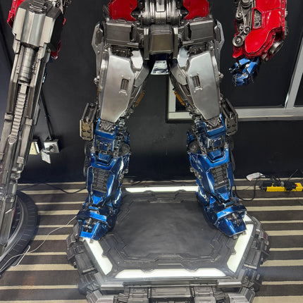 Blue & Red Robot Life Size Statue