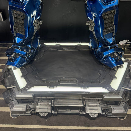 Blue & Red Robot Life Size Statue