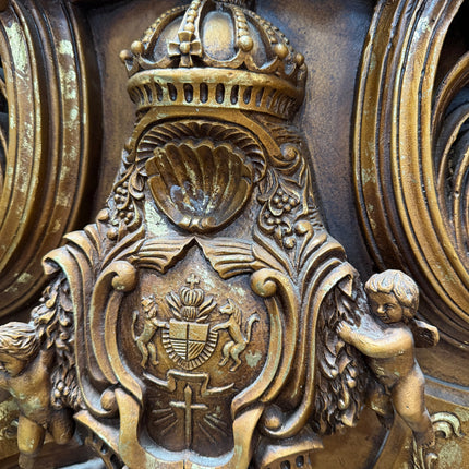 Angel Cherubs Ornate Gothic Pillar Gold Color Wall Mirror MIRROR