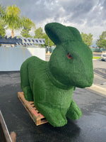 Grassy Bunny Bench Statue