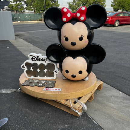 Pre-Owned Disney Tsum Mickey & Minnie Promo Life Size Statue Display - LM Treasures 