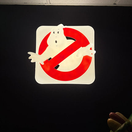 Ghostbusters Light Up No Ghost Wall Decor Sign LM Treasures - P