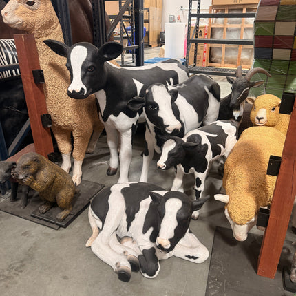 Baby Holstein Cow Life Size Statue LM Treasures - H