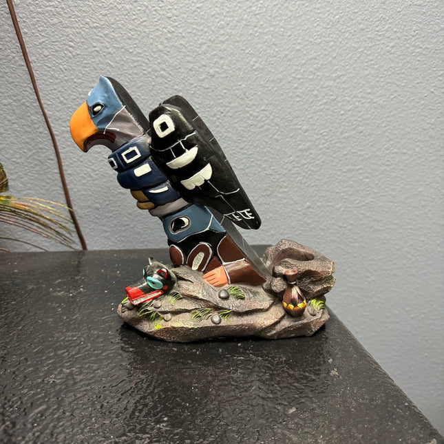 Indian Totem Wine Bottle Holder Statue LM Treasures - D