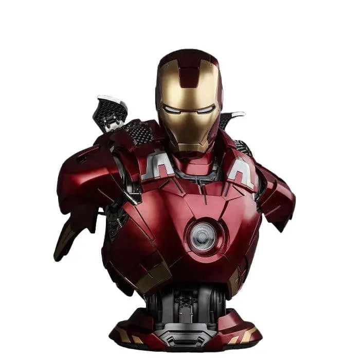 iron man helmet bust Marvel Legends Series Premium Electronic with Light FX, Avengers: Endgame Adult Collectible Roleplay Gear : Clothing, Shoes & Jewelry Iron Man Mark 7 Life