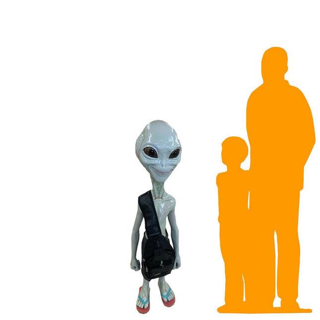 Alien With Satchel Life Size Statue - LM Treasures 