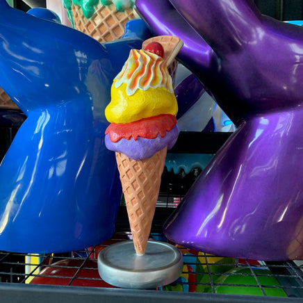 Two Scoop Waffle Ice Cream Over Sized Statue - LM Treasures 
