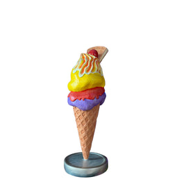 Two Scoop Waffle Ice Cream Over Sized Statue - LM Treasures 
