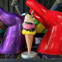 Three Scoop Hot Fudge Ice Cream Over Sized Statue - LM Treasures 