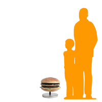 Double Cheeseburger On Stand Over Sized Statue - LM Treasures 