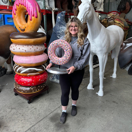 Pink Donut Over Sized Statue - LM Treasures 