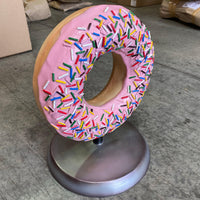 Pink Donut Over Sized Statue