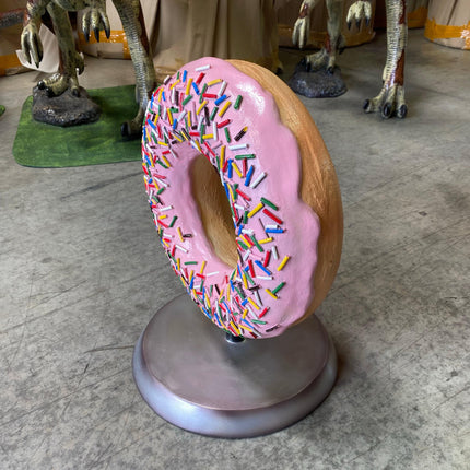 Pink Donut Over Sized Statue - LM Treasures 