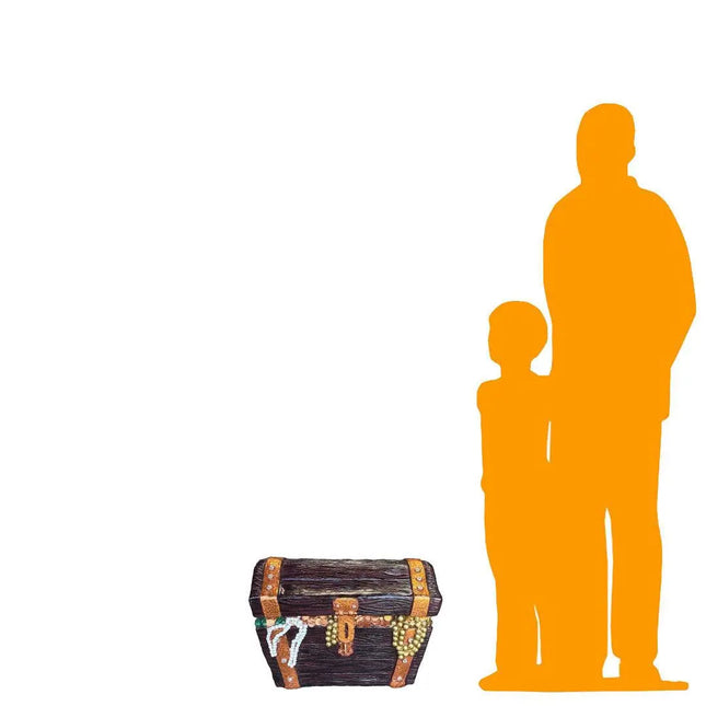 Small Closed Treasure Chest Statue LM Treasures - H