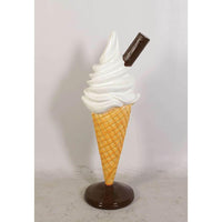 Small Soft Serve Vanilla Ice Cream Over Sized Statue - LM Treasures 