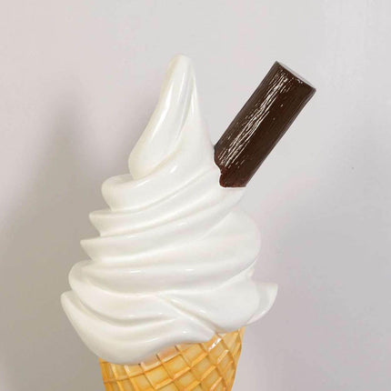Small Soft Serve Vanilla Ice Cream Over Sized Statue - LM Treasures 
