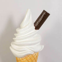 Small Soft Serve Vanilla Ice Cream Over Sized Statue - LM Treasures 