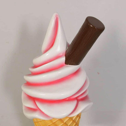 Small Soft Serve Strawberry Ice Cream Over Sized Statue - LM Treasures 