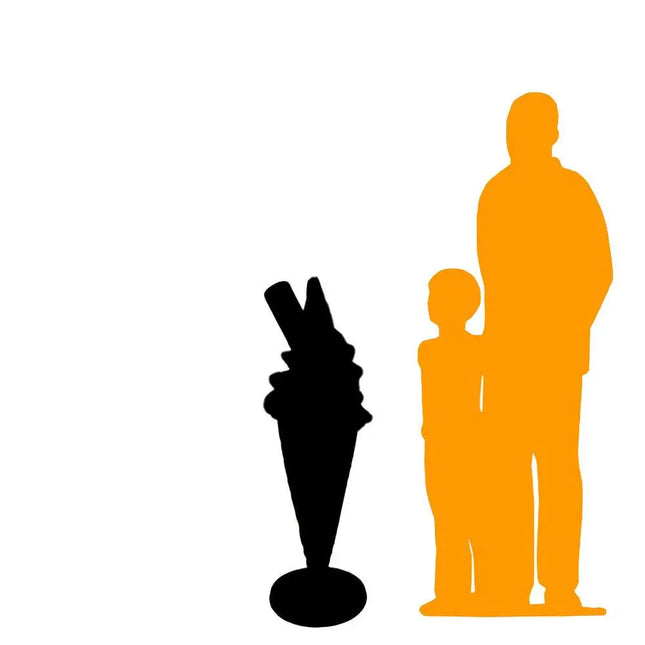 Small Soft Serve Vanilla Ice Cream Over Sized Statue LM Treasures - H