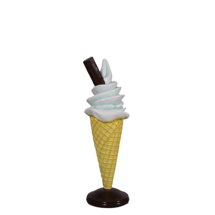 Small Soft Serve Mint Green Ice Cream Over Sized Statue - LM Treasures 